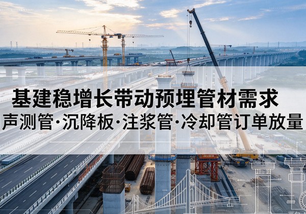 康平基建稳增长带动预埋监测管材需求，声测管、沉降板、注浆管订单持续放量